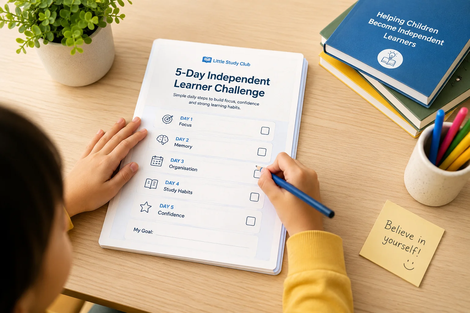 5-Day Independent Learner Challenge worksheet